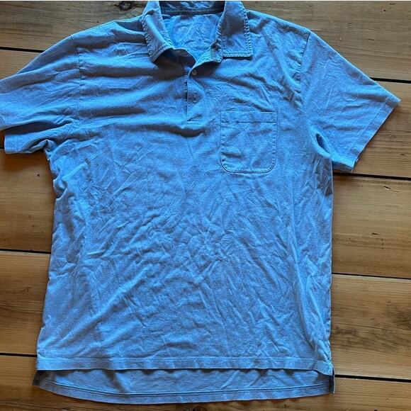 Orvis Men's Blue Pull over Collared polo Shirt. Size Large. Soft. Outdoor. - Picture 1 of 6